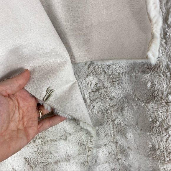 Marc New York Faux Fur Open Front‎ Flowy Winter Vest Sleeveless Jacket Medium - Picture 2 of 7